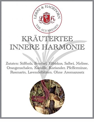 Lerbs & Hagedorn, Kräutertee Harmonie | Süß, Frisch, Würzig 2kg Ca. (162 Liter) Süßholz, Fenchel, Hibiskus, Salbei, Melisse von Lerbs & Hagedorn