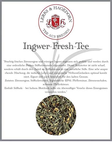 Lerbs & Hagedorn, Kräutertee Ingwer Fresh Tee | Süßholzwurzel-Süße 1kg (ca. 81 Liter) Mit Pfefferminze, Zitronen, Pfeffer Lerbs & Hagedorn, Kräutertee Ingwer Fresh Tee | Süßholzwurzel-Süße 1kg (ca. 81 Liter) Mit Pfefferminze, Zitronen, Pfeffer von Lerbs & Hagedorn
