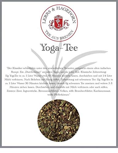 Lerbs & Hagedorn, Kräutertee Yoga–Tee | Zimtnote Schärfe 1kg (ca. 81 Liter) Mit Zimt, Ingwer, Brenesselblättern, Nelken,Süße Brombeerblätter von Lerbs & Hagedorn