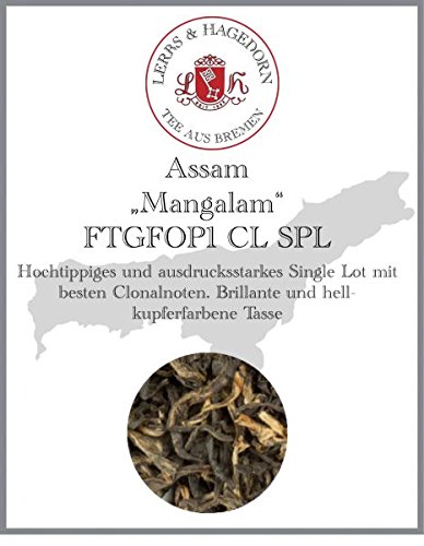 Lerbs & Hagedorn, Assam Tee First Flush FTGFOP1 CL SPL Mangalam | Harmonisch, Malzig, Tanninhaltig 2,5kg Ca. (202 Liter) von Lerbs & Hagedorn
