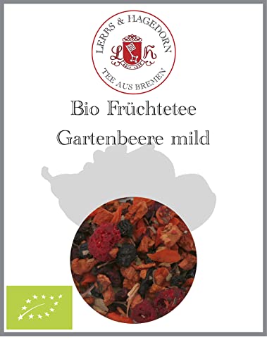 Lerbs & Hagedorn, Bio Früchtetee Gartenbeere mild | Gartenbeeren-Geschmack 1kg (Ca. 81 Liter) Apfelstücke, Weinbeeren, Karottenstücke von Lerbs & Hagedorn