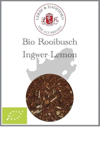 Lerbs & Hagedorn, Bio Rooibusch Ingwer-Lemon | 1kg (Ca. 81 Liter) Zitronenschalen, Ingwerstücken, Lemongras von Lerbs & Hagedorn