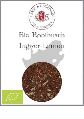 Lerbs & Hagedorn, Bio Rooibusch Ingwer-Lemon | 1kg (Ca. 81 Liter) Zitronenschalen, Ingwerstücken, Lemongras von Lerbs & Hagedorn