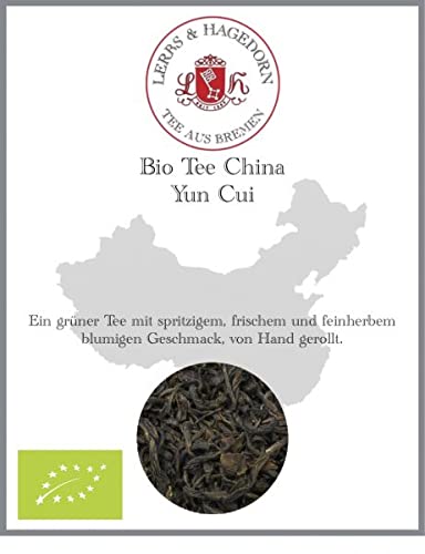 Lerbs & Hagedorn, Bio Tee China Yun Cui |Spritzig, Frisch, Feinherb 250g (ca. 20 Liter) Hand Gerollt, China Tee, Grüner Tee von Lerbs & Hagedorn