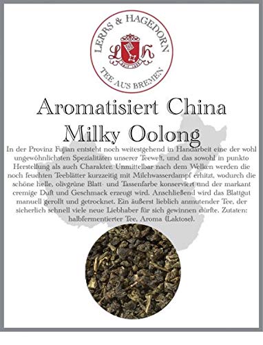 Lerbs & Hagedorn, Halbfermentierter Tee aromatisiert China Milky Oolong | Chremiger Geschmack 1kg (ca. 81 Liter) Hell Oliv-Grüne Tasse von Lerbs & Hagedorn