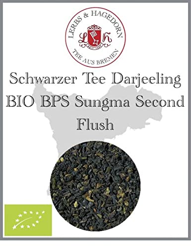 Lerbs & Hagedorn, Schwarzer Tee Darjeeling BIO BPS Sungma Second Flush | Kräftig Würzig 1kg (ca. 81 Liter) Broken Pekoe Souchany von Lerbs und Hagedorn