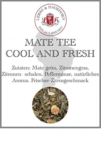 Lerbs & Hagedorn, Kräutertee Cool and Fresh | Frische Zitrone 2kg Ca. (162 Liter) Grüner Mate, Zitronengras, Zitronenschalen von Lerbs & Hagedorn