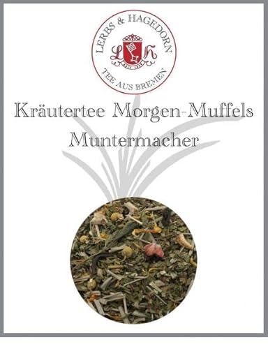 Lerbs & Hagedorn, Morgen-Muffels Muntermacher | 1kg (Ca. 81 Liter) Erdbeerblättern, Pfefferminzblättern, Lemongras, Hibiskusblüten von Lerbs & Hagedorn