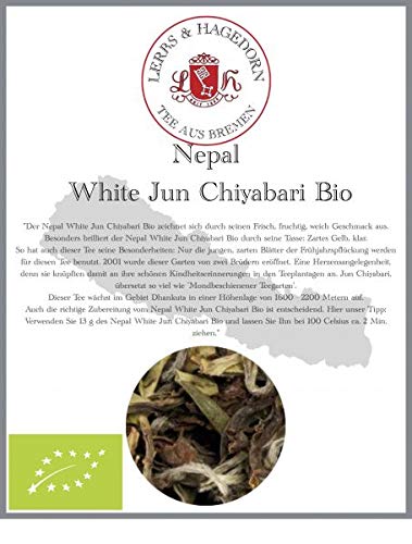 Lerbs & Hagedorn, Weißer Tee White Jun Chiyabari Bio | Frisch, Fruchtig, Weich 1kg Ca. (81 Liter) von Lerbs & Hagedorn