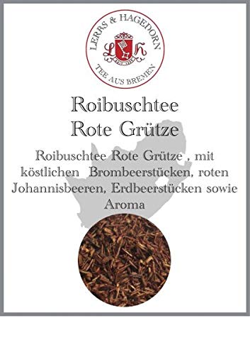 Lerbs & Hagedorn, Roibuschtee Rote Grütze | 250g (ca. 21 Liter) Brombeerstücken, roten Johannisbeeren, Erdbeerstücken von Lerbs & Hagedorn