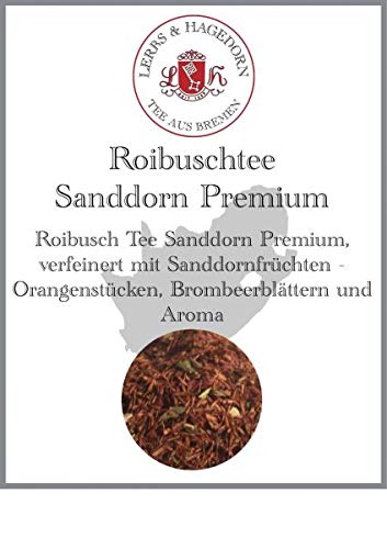 Lerbs & Hagedorn, Roibuschtee Sanddorn Premium | 250g (ca. 21 Liter) Sanddornfrüchten, Orangenstücken, Brombeerblätter von Lerbs & Hagedorn
