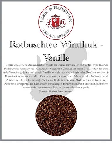 Lerbs & Hagedorn, Roibuschtee Windhuk | Vanille Geschmack 1kg (ca. 81 Liter) Mit Aroma Lerbs & Hagedorn, Roibuschtee Windhuk | Vanille Geschmack 1kg (ca. 81 Liter) Mit Aroma von Lerbs & Hagedorn