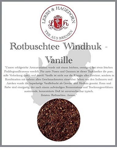 Lerbs & Hagedorn, Roibuschtee Windhuk | Vanille Geschmack 1kg (ca. 81 Liter) Mit Aroma von Lerbs & Hagedorn