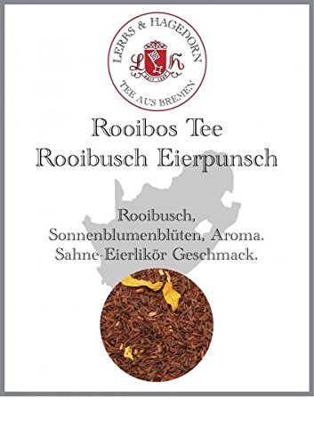 Lerbs & Hagedorn, Rooibos Tee Rooibusch Eierpunsch | Sahne-Eierlikör Geschmack 1kg (Ca. 81 Liter) Sonnenblumenblüten von Lerbs & Hagedorn