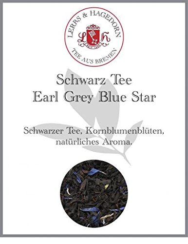Lerbs & Hagedorn, Schwarz Tee Earl Grey Blue Star | 1kg (Ca. 81 Liter) Kornblumenblüten von Lerbs & Hagedorn