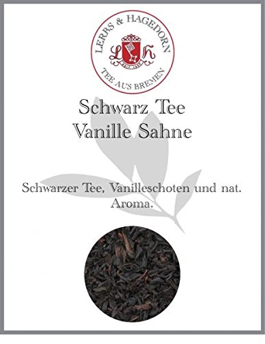 Lerbs & Hagedorn, Schwarz Tee Vanille Sahne | 1kg (Ca. 81 Liter) Vanilleschoten von Lerbs & Hagedorn