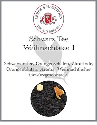 Lerbs & Hagedorn, Schwarz Tee Weihnachtstee I | Weihnachtlicher Gewürzgeschmack 1kg (Ca. 81 Liter) Orangenschalen, Zimtrinde von Lerbs & Hagedorn