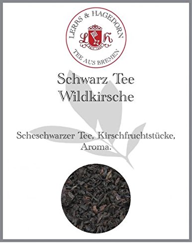 Lerbs & Hagedorn, Schwarz Tee Wildkirsche | 1kg (Ca. 81 Liter) Kirschfruchtstücke von Lerbs & Hagedorn