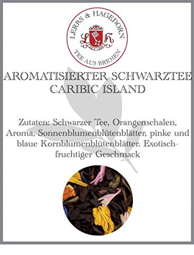 Lerbs & Hagedorn, Schwarzer Tee Caribic Island | Exotisch, Fruchtig 2kg Ca. (162 Liter) Schwarzer Tee, Orangenschalen von Lerbs & Hagedorn