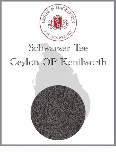 Lerbs & Hagedorn, Schwarzer Tee Ceylon OP Kenilworth | Erdig Würziges Aroma 1kg (ca. 81 Liter) Orange Pekoe von Lerbs & Hagedorn
