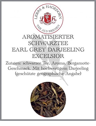 Lerbs & Hagedorn, Schwarzer Tee Earl Grey Himalaya Excelsior | Bergamotte 2kg Ca. (162 Liter) Schwarzer Tee (Mit Echtem Darjeeling g.g.A.) von Lerbs & Hagedorn