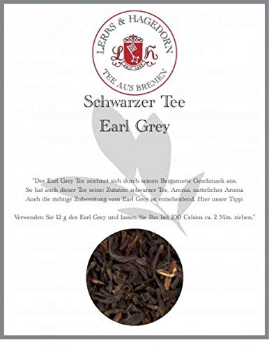 Lerbs & Hagedorn, Schwarzer Tee Earl Grey | Bergamotte 2kg Ca. (162 Liter) Schwarzer Tee, Aroma, natürliches Aroma von Lerbs & Hagedorn