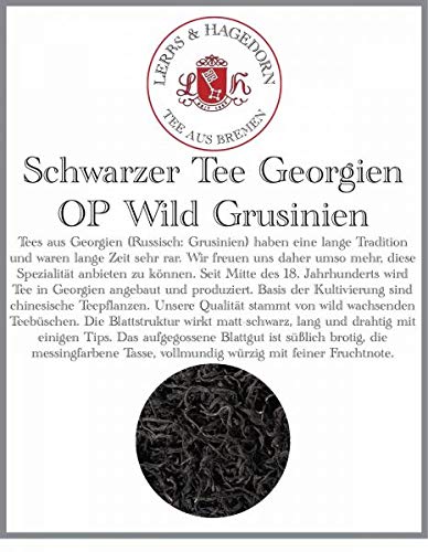 Lerbs & Hagedorn, Schwarzer Tee Georgien OP Wild Grusinien | Würzig Feine Fruchtnote 1kg (ca. 81 Liter) Orange Pekoe von Lerbs & Hagedorn