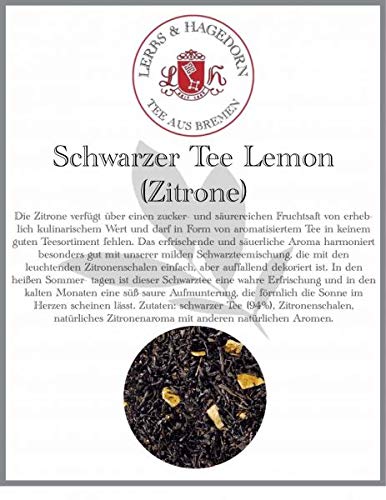 Lerbs & Hagedorn, Schwarzer Tee Lemon | Zitrone 1kg (ca. 81 Liter) Mit Natürlichem Zitronenaroma von Lerbs & Hagedorn Bremen