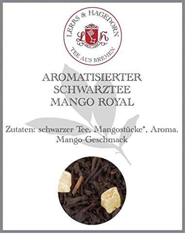 Lerbs & Hagedorn, Schwarzer Tee Mango Royal | Mango 2kg Ca. (162 Liter) Schwarzer Tee, Mangostücke von Lerbs & Hagedorn