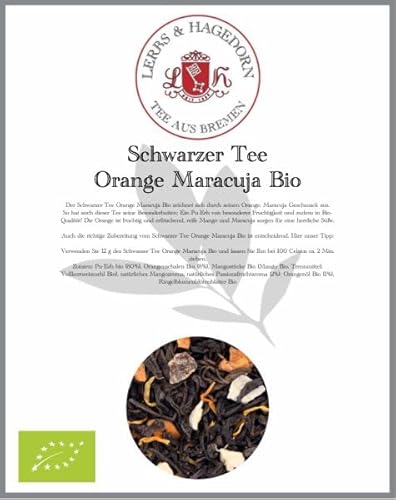 Schwarzer Tee Orange Maracuja Bio 1kg von Lerbs & Hagedorn