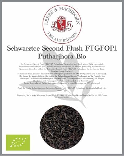 Schwarztee Second Flush FTGFOP1 Putharjhora Bio 1kg von Lerbs & Hagedorn