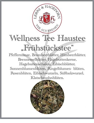 Lerbs & Hagedorn, Wellness Tee Haustee Frühstückstee | 1kg (ca. 71 Liter) Pfefferminze, Brombeerblätter, Himbeerblätter, Brennesselblätter von Lerbs & Hagedorn