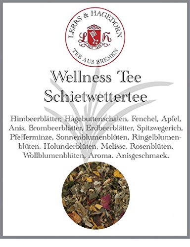 Lerbs & Hagedorn, Wellness Tee Schietwettertee | Anisgeschmack 1kg (ca. 71 Liter) Himbeerblätter, Hagebuttenschalen, Fenchel, Apfel, Anis von Lerbs & Hagedorn