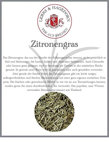 Lerbs & Hagedorn, Zitronengras | Frisches Zitronenaroma 1kg (ca. 81 Liter) Zitronengras von Lerbs & Hagedorn