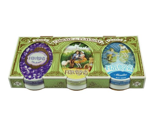 Les Anis de Flavigny - Trio Anisbonbons / Veilchen , Natur , Minze - 3 x 50 g von Les Anis de Flavigny