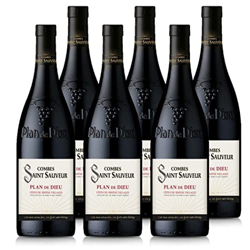 COMBES SAINT SAUVEUR - Rotwein Trocken - AOP Côtes du Rhône Village „Plan de Dieu“ (6 x 0,75 l) von Les Combes de Saint Sauveur