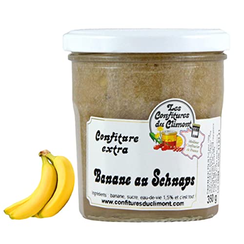 Les Confitures du Climont Bananen & Schnaps Konfitüre extra aus den Vogesen handwerklich hergestellt 350 Gramm von Les Confitures du Climont