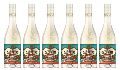 6x 0,75l - Les Dauphins - Blanc - Côtes-du-Rhône A.O.P. - Frankreich - Weißwein trocken von Les Dauphins