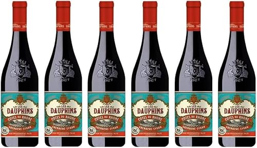 6x 0,75l - Les Dauphins - Rouge - Côtes-du-Rhône A.O.P. - Frankreich - Rotwein trocken von Les Dauphins