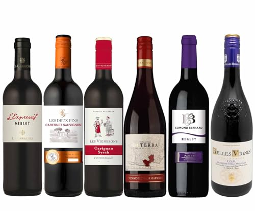 La Grande Vinothèque - Wein Probierpaket - Auswahl von 6 Rotweinen aus Südfrankreich (6 x 0,75L) von La Grande Vinothèque