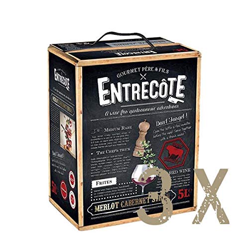 Rotwein Frankreich Cuvée Entrecôte Bag in Box trocken (3x5L) von Les Grands Chais de France
