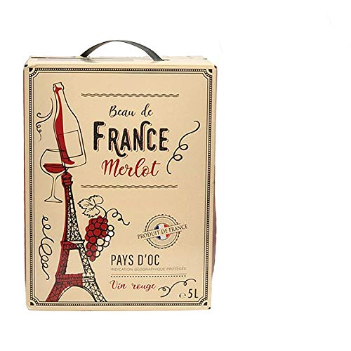 Rotwein Frankreich Merlot Bag in Box trocken (1x5L) von Les Grands Chais de France