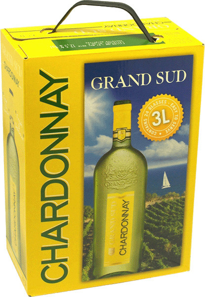 Grand Sud Chardonnay Weißwein trocken Bag in Box 3 l von Les Grands Chais de France