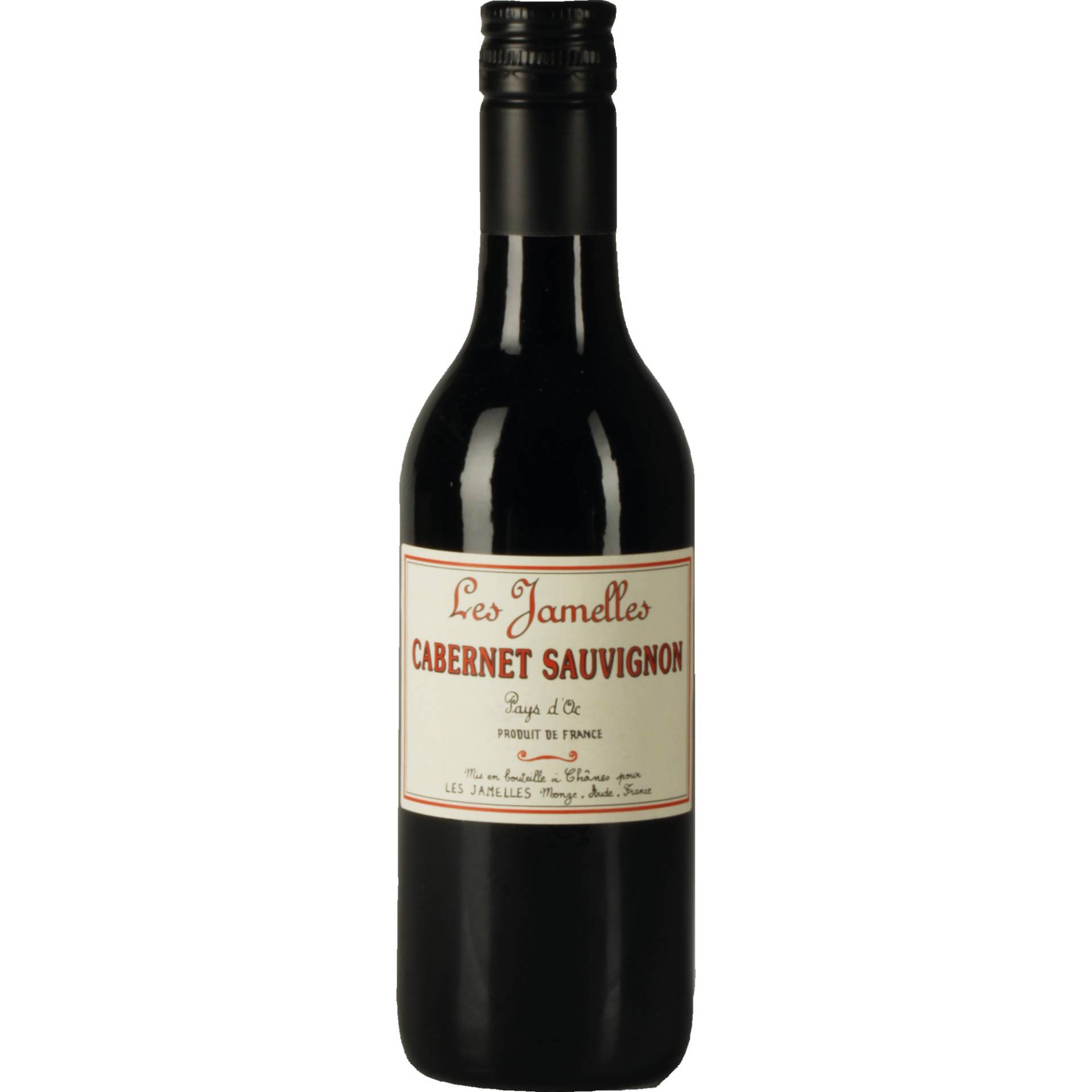 Les Jamelles Cabernet Sauvignon, Pays d'Oc IGP, 0,25 L, Languedoc-Roussillon, 2021, Rotwein Les Jamelles Cabernet Sauvignon, Pays d'Oc IGP, 0,25 L, Languedoc-Roussillon, 2021, Rotwein von Les Jamelles, 11800 Monze, France