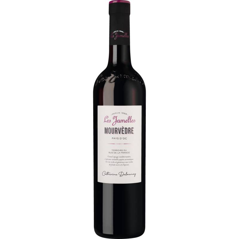Les Jamelles Mourvèdre Rouge, Pays d'Oc IGP, Languedoc-Roussillon, 2022, Rotwein von Les Jamelles, 11800 Monze, France