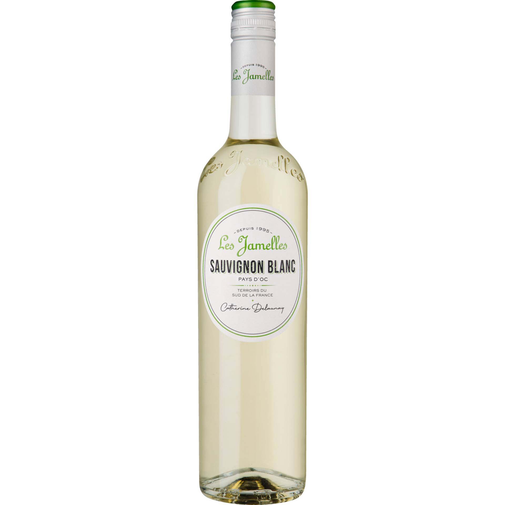 Les Jamelles Sauvignon Blanc, Pays d'Oc IGP, Languedoc-Roussillon, 2023, Weißwein von Les Jamelles, 11800 Monze, France