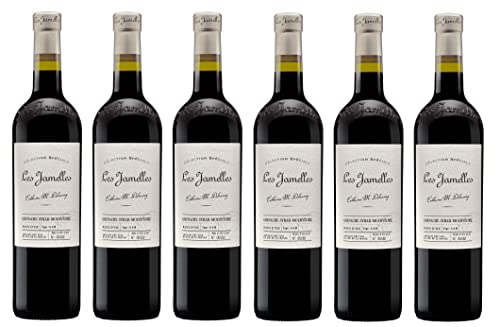 6x 0,75l - 2023er - Les Jamelles - Sélection Spéciale - "GSM" - Grenache-Syrah-Mourvèdre - Pays d'Oc I.G.P. - Languedoc - Frankreich - Rotwein trocken von Les Jamelles