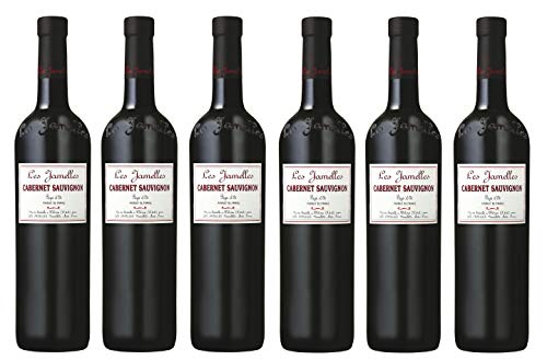 6x 0,75l - LES JAMELLES - Pays d'Oc I.G.P. - Languedoc - Frankreich - Weißwein & Rotwein - verschiedene Sorten - trocken (Cabernet Sauvignon) von Les Jamelles