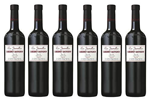 6x 0,75l - LES JAMELLES - Pays d'Oc I.G.P. - Languedoc - Frankreich - Weißwein & Rotwein - verschiedene Sorten - trocken (Cabernet Sauvignon) von Les Jamelles