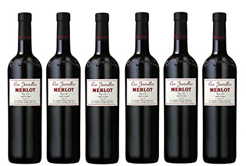 6x 0,75l - LES JAMELLES - Pays d'Oc I.G.P. - Languedoc - Frankreich - Weißwein & Rotwein - verschiedene Sorten - trocken (Merlot) von Les Jamelles